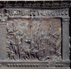 Preekstoel aan de zuidkant van het schip, 1460 (detail)